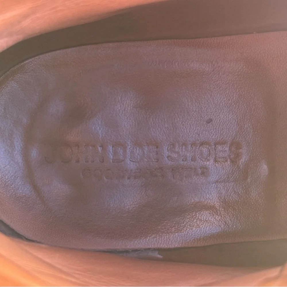 John Doe Shoes Men’s Size 11 Brown Leather Wingtip Brogue Lace-Up Boots